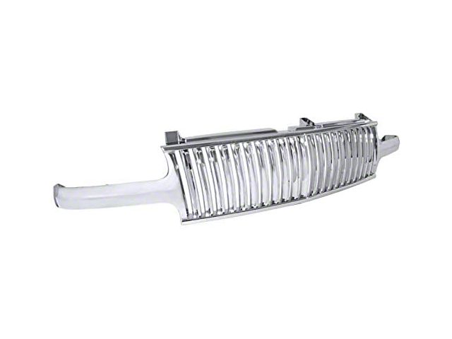 Grille; Vertical Billet Main; Chrome (99-02 Silverado 1500)