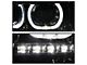 Halo Projector Headlightrs; Chrome Housing; Clear Lens (07-13 Silverado 1500)