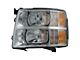 Halogen Headlight; Chrome Housing; Clear Lens; Driver Side (07-13 Silverado 1500)