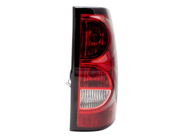 Halogen Tail Light; Chrome Housing; Red Clear Lens; Passenger Side (04-06 Silverado 1500 Fleetside)