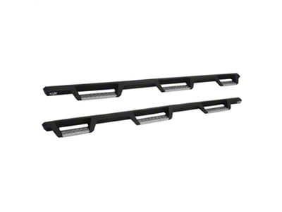 Westin HDX Stainless Wheel-to-Wheel Drop Nerf Side Step Bars; Textured Black (19-24 Silverado 1500 Crew Cab)