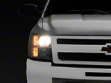 Headights with Clear Corners; Chrome Housing; Clear Lens (07-13 Silverado 1500)