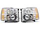 Headlights with Amber Corner Lights; Chrome Housing; Clear Lens (07-13 Silverado 1500)