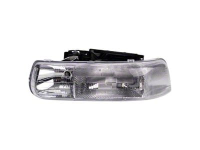 Headlights; Chrome Housing; Clear Lens (99-02 Silverado 1500)