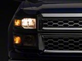 Headlights with Amber Corner Lights; Black Housing; Clear Lens (14-15 Silverado 1500)