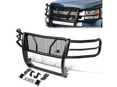 Honeycomb Mesh Grille Guard; Black (07-13 Silverado 1500)