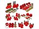 Hyper-Flex System Master Bushing Kit; Red (07-13 4WD Silverado 1500, Excluding XFE)