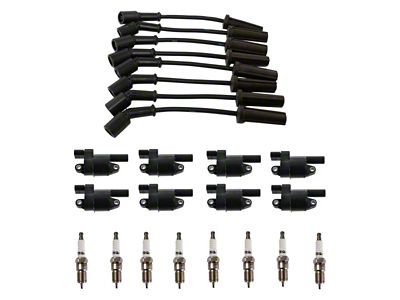 Ignition Coil and Plugs; Round Style (11-13 V8 Silverado 1500)