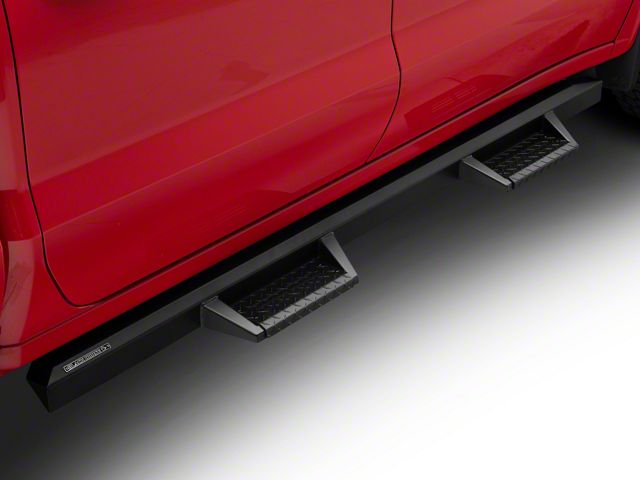 Impact Side Step Bars; Black (19-24 Silverado 1500 Crew Cab)