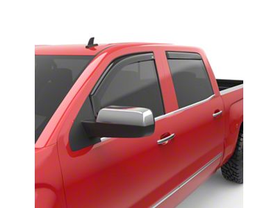 EGR In-Channel Window Visors; Front and Rear; Dark Smoke (14-18 Silverado 1500 Crew Cab)