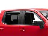 EGR In-Channel Window Visors; Front and Rear; Matte Black (19-25 Silverado 1500 Crew Cab)