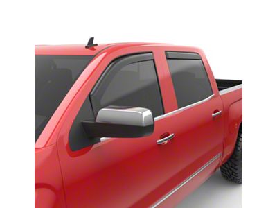 EGR In-Channel Window Visors; Front and Rear; Matte Black (14-18 Silverado 1500 Crew Cab)