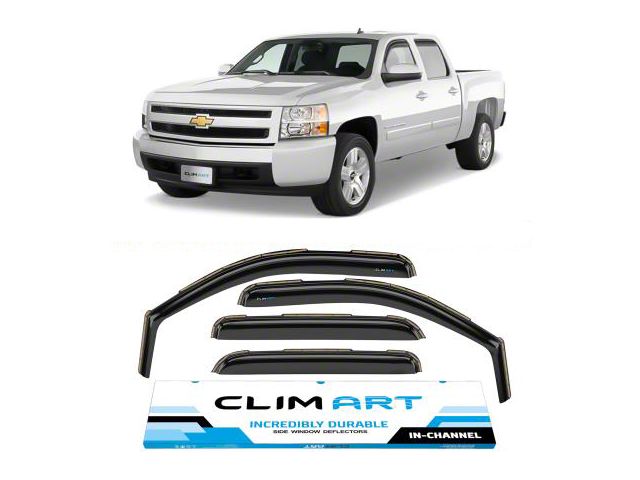 in-Channel Window Deflectors (07-13 Silverado 1500 Crew Cab)