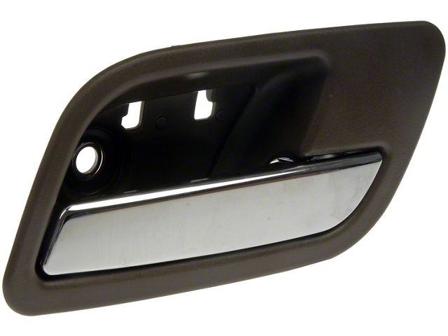 Interior Door Handle; Cashmere Brown and Chrome; Rear Passenger Side (07-13 Silverado 1500 Crew Cab)