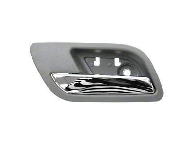 Interior Door Handle; Rear Driver Side; Chrome and Dark Gray (07-13 Silverado 1500 Crew Cab)