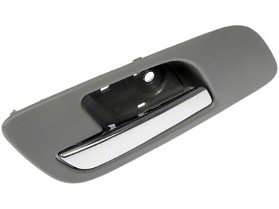 Interior Door Handle without Heated Seat Switch Hole; Titanium Gray and Chrome; Front Driver Side (07-13 Silverado 1500)