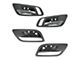 Interior Door Handles; Front and Rear; Chrome and Black (07-13 Silverado 1500 Crew Cab)