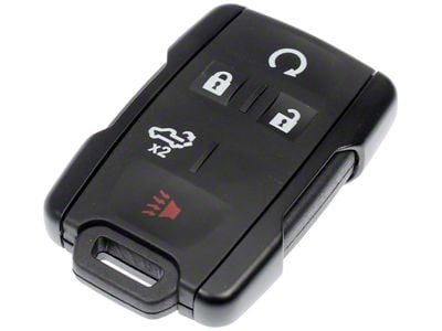 Keyless Entry Remote; 5-Button (19-22 Silverado 1500 w/ Remote Start w/o Passive Entry)