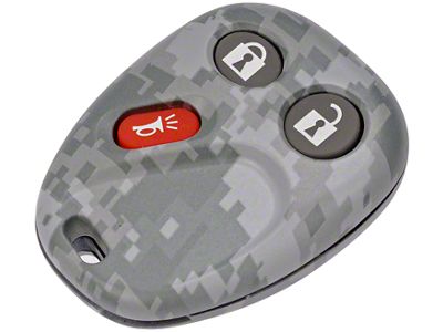 Keyless Entry Remote Case; Gray Digital Camouflage (03-06 Silverado 1500)