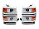 LED Bar Projector Style Headlights with Black Trim; White Housing; Clear Lens (14-15 Silverado 1500)