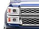 LED Bar Projector Style Headlights with Black Trim; White Housing; Clear Lens (14-15 Silverado 1500)