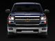 LED Bar Projector Style Headlights with Black Trim; White Housing; Clear Lens (14-15 Silverado 1500)