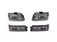 LED C-Light Bar Headlights; Black Housing; Clear Lens (03-06 Silverado 1500)