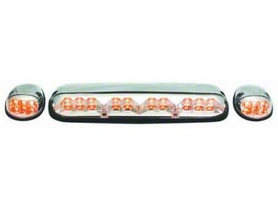 LED Cab Roof Lights; Crystal Clear (99-06 Silverado 1500)