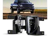 LED Fog Lights with DRL; Black Housing (16-18 Silverado 1500)