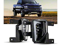 LED Fog Lights with DRL; Chrome Housing (16-18 Silverado 1500)