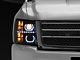 LED Halo Projector Headlights; Black Housing; Clear Lens (07-13 Silverado 1500)