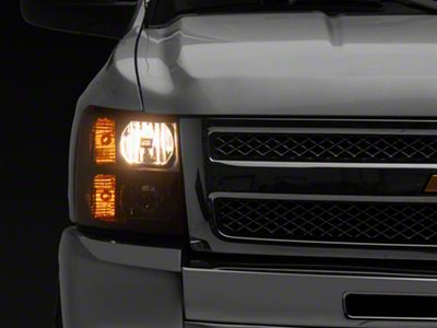 LED Reflector Headlights; Black Housing; Smoked Lens (07-13 Silverado 1500)