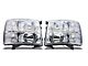 LED Reflector Headlights; Chrome Housing; Clear Lens (07-13 Silverado 1500)