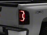 LED Tail Lights; Black Housing; Clear Lens (07-13 Silverado 1500)