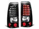 LED Tail Lights; Black Housing; Clear Lens (99-02 Silverado 1500 Fleetside)