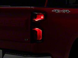 LED Tail Lights; Black Housing; Red/Clear Lens (19-23 Silverado 1500 w/ Factory Halogen Tail Lights)