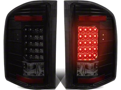 LED Tail Lights; Black Housing; Smoked Lens (07-13 Silverado 1500)