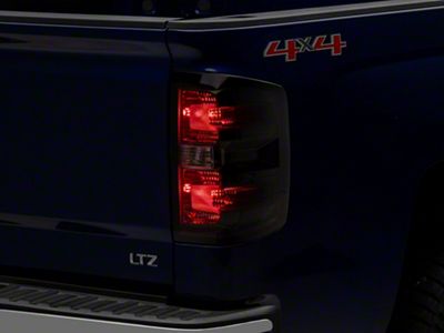 LED Tail Lights; Black Housing; Smoked Lens (14-18 Silverado 1500 w/ Factory Halogen Tail Lights)