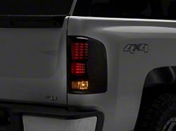 LED Tail Lights; Black Housing; Smoked Lens (07-13 Silverado 1500)