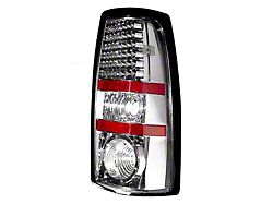 LED Tail Lights; Chrome Housing; Clear Lens (99-06 Silverado 1500 Fleetside)