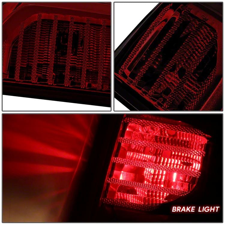 Silverado 1500 Led Tail Lights Chrome Housing Dark Red Lens 19 24 Silverado 1500 W Factory