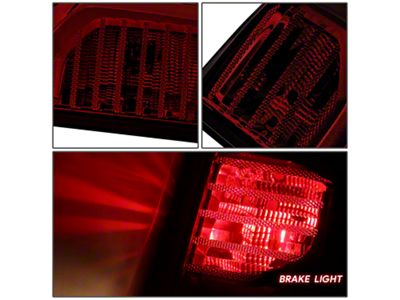 LED Tail Lights; Chrome Housing; Dark Red Lens (19-24 Silverado 1500 w/ Factory Halogen Tail Lights)
