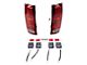LED Tail Lights; Chrome Housing; Red Clear Lens (07-13 Silverado 1500)