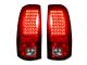 LED Tail Lights; Chrome Housing; Red Lens (99-06 Silverado 1500 Fleetside)