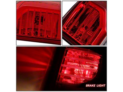 LED Tail Lights; Chrome Housing; Red Lens (19-24 Silverado 1500 w/ Factory Halogen Tail Lights)