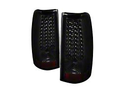 LED Tail Lights; Chrome Housing; Smoked Lens (03-06 Silverado 1500 Fleetside)