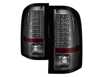 LED Tail Lights; Chrome Housing; Smoked Lens (07-13 Silverado 1500)