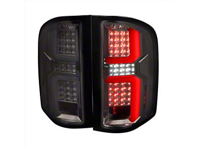 LED Tail Lights; Chrome Housing; Smoked Lens (07-13 Silverado 1500)