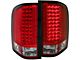 LED Tail Lights; Chrome Housing; Red/Clear Lens (07-13 Silverado 1500)