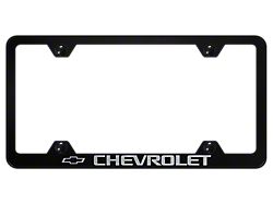 Chevrolet Laser Etched Wide Body License Plate Frame (Universal; Some Adaptation May Be Required)